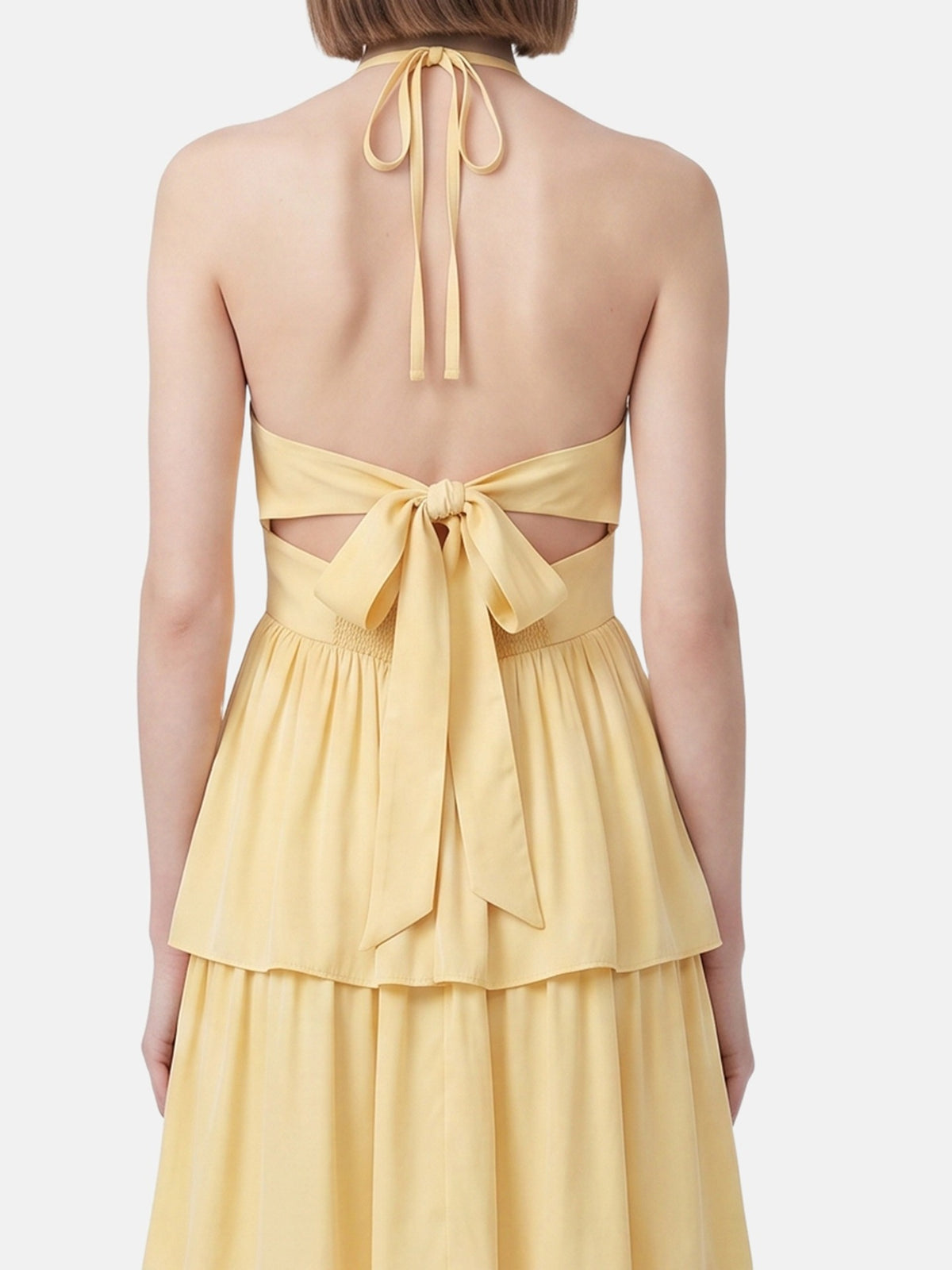 Vestito in 50% Viscosa 50% Polyester Giallo