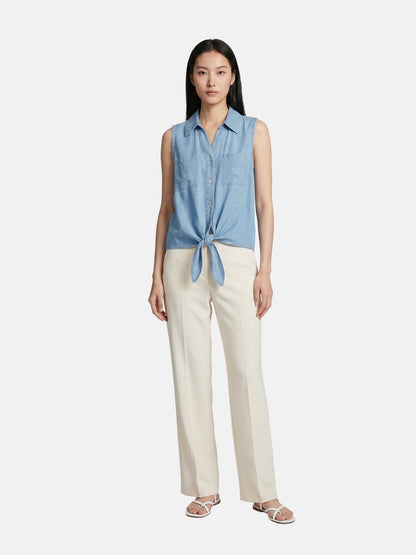 Canotta in Cotone Blu Jeans