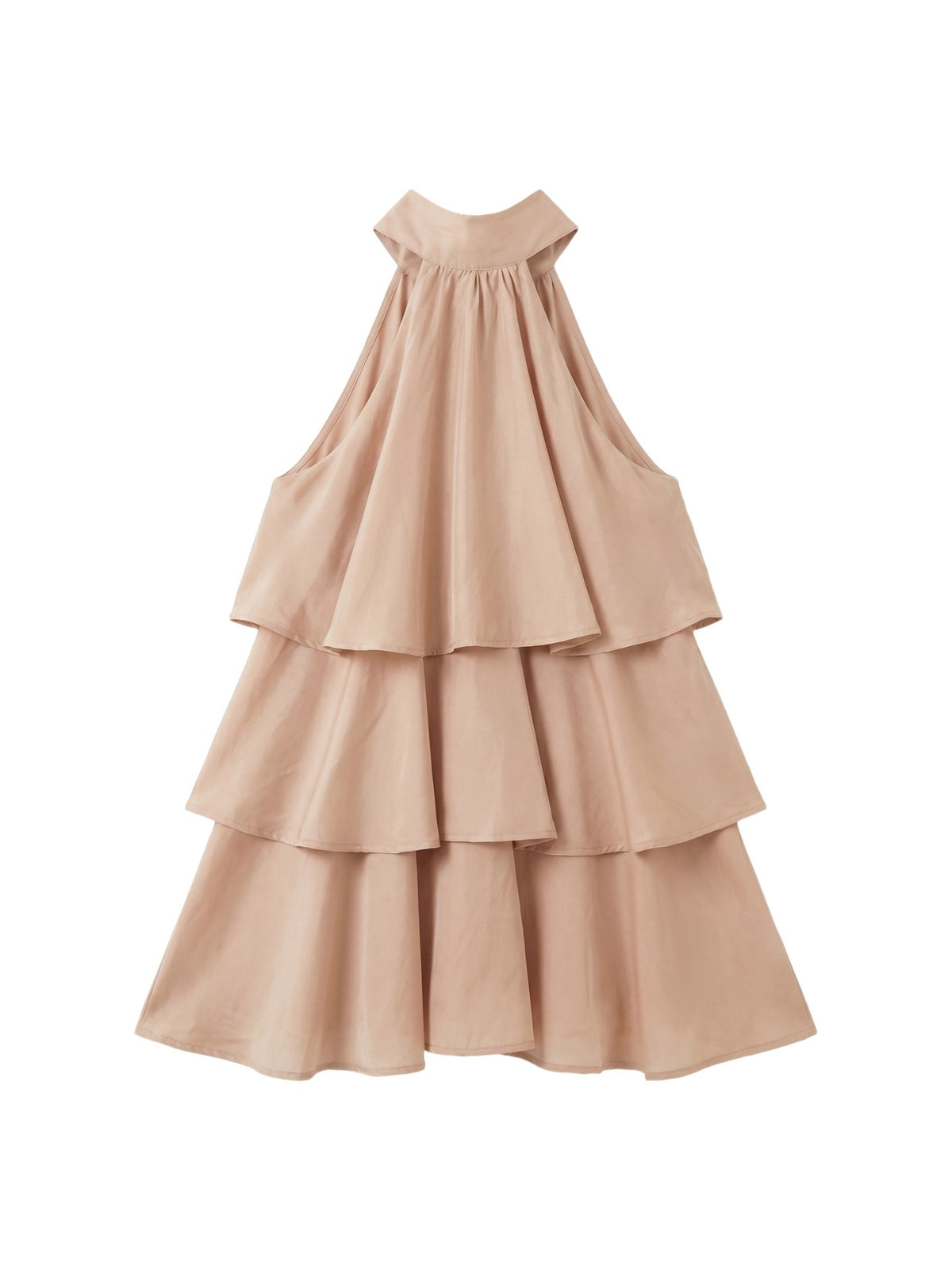 Vestito in Poliestere Beige Scuro