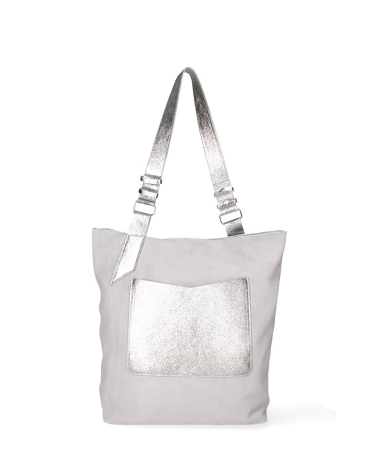 Borsa a spalla da donna In Vera pelle | Roberta Rossi | RR220731223FBG-D21_GRIGIO+L020
