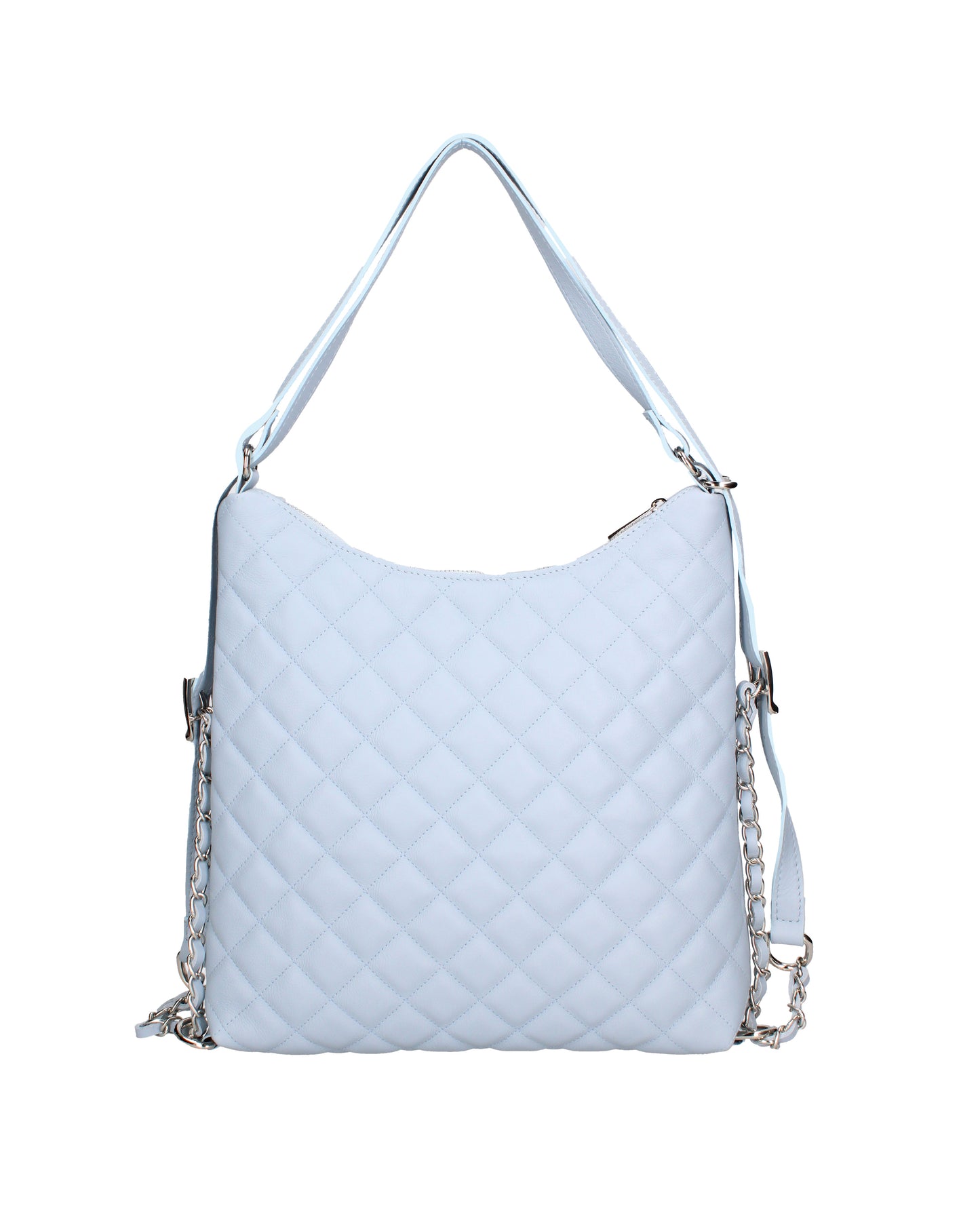 Borsa a spalla convertibile in zaino da donna In Vera pelle | Roberta Rossi | RR220714423FBG-S92_CELESTE