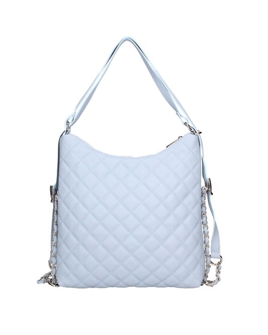 Borsa a spalla convertibile in zaino da donna In Vera pelle | Roberta Rossi | RR220714423FBG-S92_CELESTE