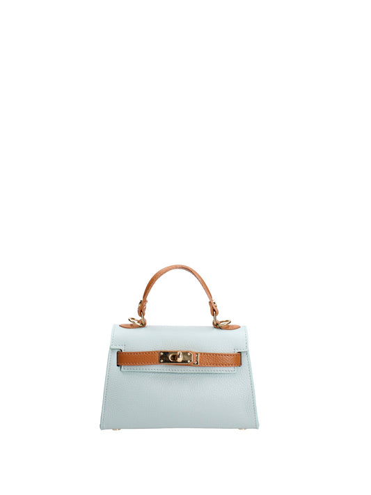Borsa a mano da donna In Vera pelle | Roberta Rossi | RR220722123FBG-D102_CIELO+D44_CUOIO