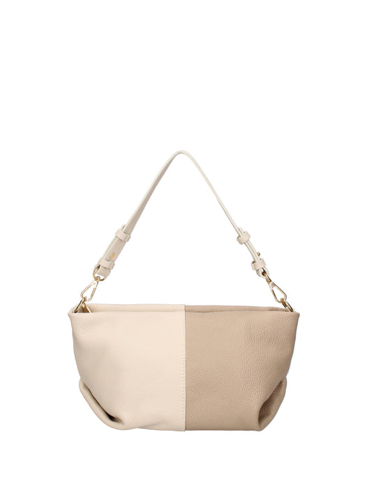 Borsa a spalla da donna In Vera pelle | Roberta Rossi | RR220716523FBG-D37_LATTE+D05_TAUPE