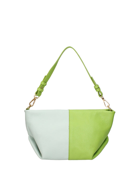Borsa a spalla da donna In Vera pelle | Roberta Rossi | RR220716523FBG-D12_KIWI+D102_CIELO