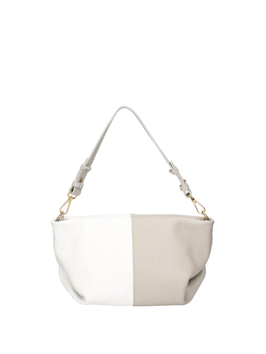 Borsa a spalla da donna In Vera pelle | Roberta Rossi | RR220716523FBG-D86_GRIGIO+BIANCO