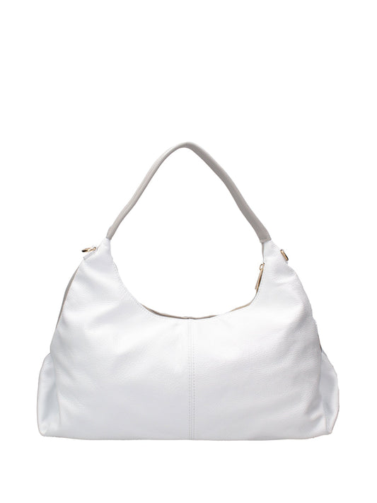 Borsa a spalla da donna In Vera pelle | Roberta Rossi | RR220723323FBG-D86_GRIGIO+BIANCO