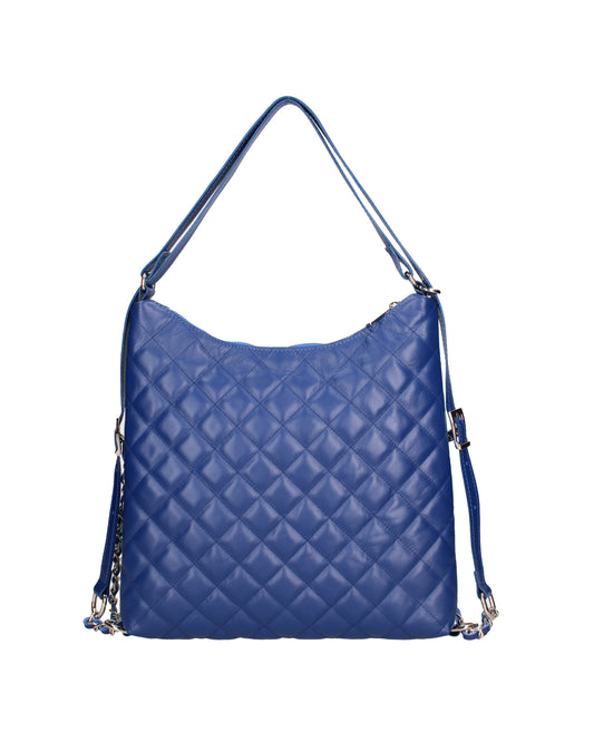 Borsa a spalla convertibile in zaino da donna In Vera pelle | Roberta Rossi | RR220714423FBG-S22_BLUETTE