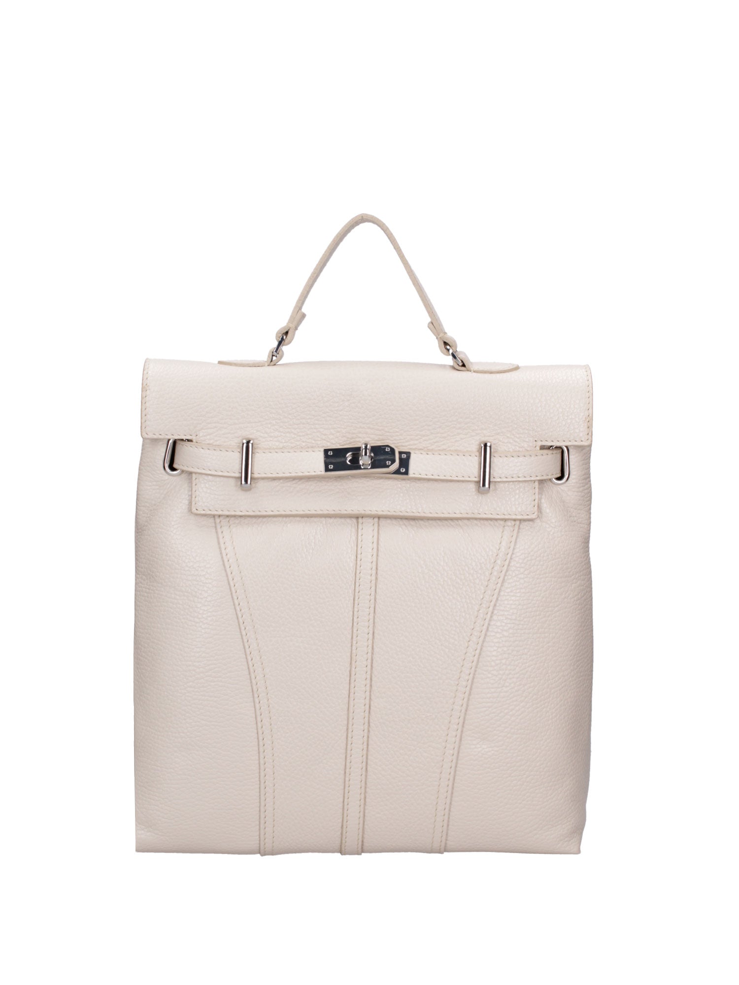 Borsa a mano convertibile in zaino da donna In Vera pelle | Roberta Rossi | RR220724823FBG-D37_LATTE