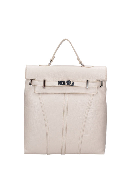 Borsa a mano convertibile in zaino da donna In Vera pelle | Roberta Rossi | RR220724823FBG-D37_LATTE